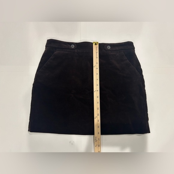 Banana Republic Mini Skirt Women’s 8 Velvet Purple Buttons Zipper Goth Grunge - Picture 7 of 8